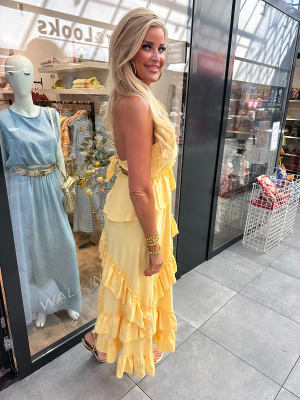 Gypsy jurk butter yellow - Afbeelding 2
