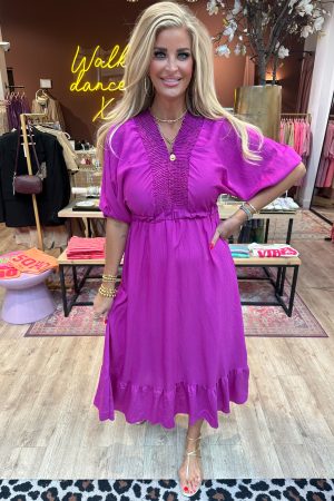 Jurk Linda magenta