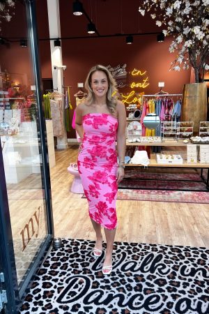 Strapless jurk Noa roze