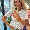 Top Lottie beige wit