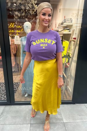 T-shirt sunset paars