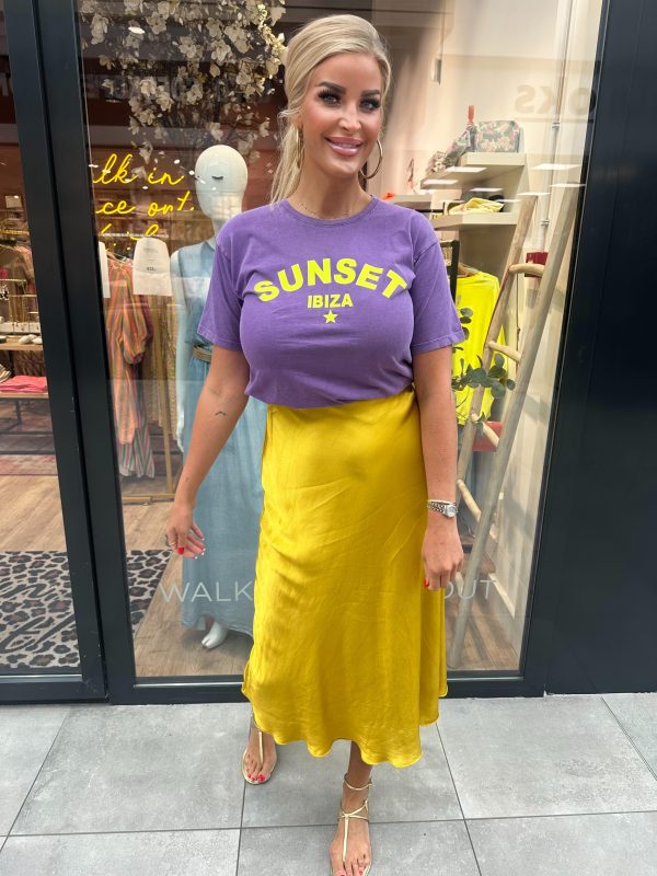 T-shirt sunset paars