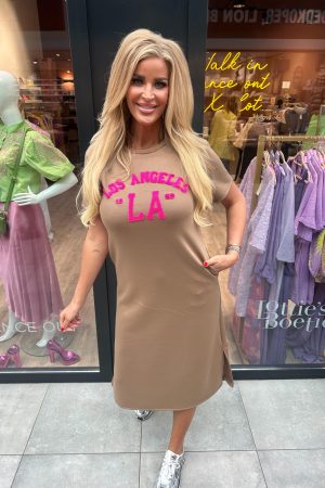 Jog jurk camel