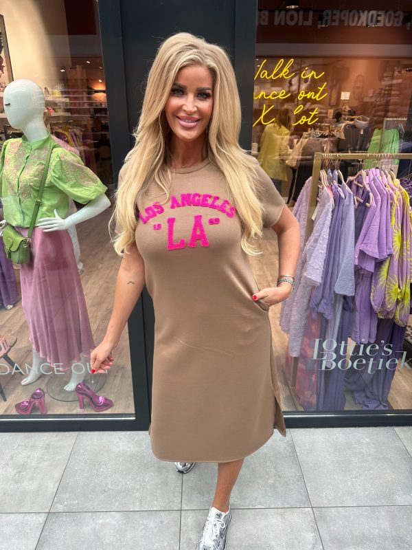 Jog jurk camel