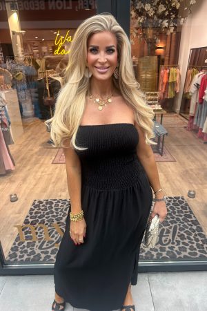 Bandeau jurk zwart