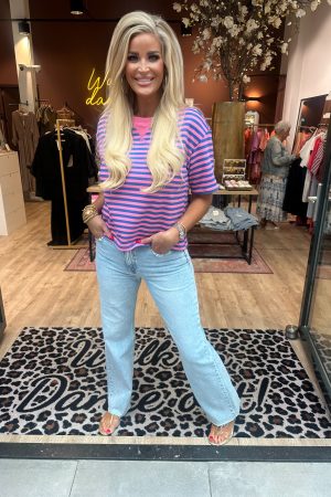 Shirt Kiki roze blauw