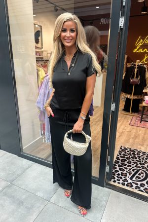 Satin set zwart