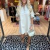 Blouse jurk beige
