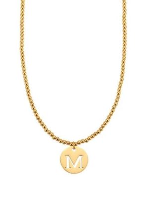 Initiaal ketting, goud kleurig