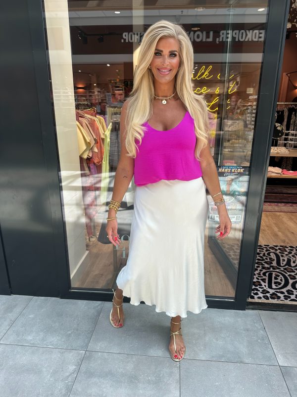 Basic spaghetti top Nina magenta