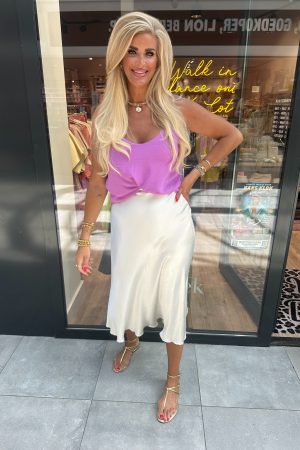 Basic spaghetti top Nina lila