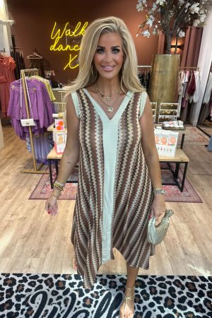 Jurk Missy bruin/bronze