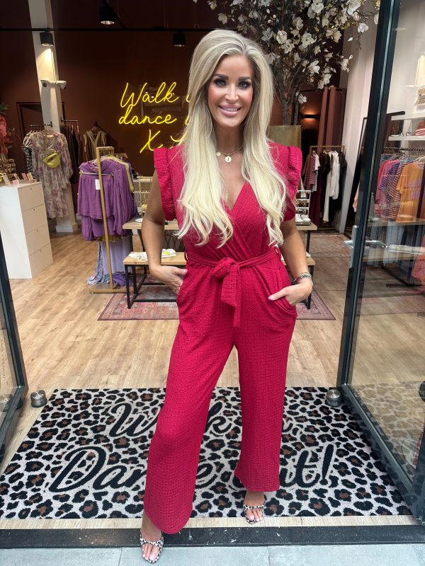 Jumpsuit Angela rood