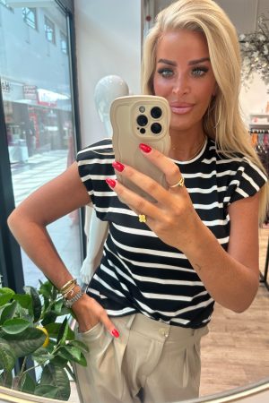 Top Julia zwart wit
