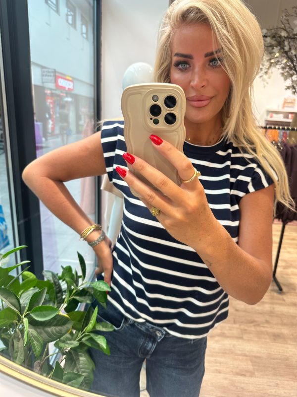 Top Julia blauw wit