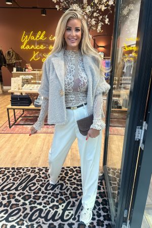 My Jewellery kanten top beige