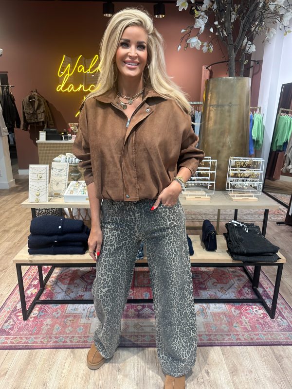 Leopard jeans
