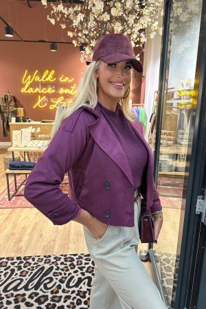 Alternative view of Jasje Livia aubergine