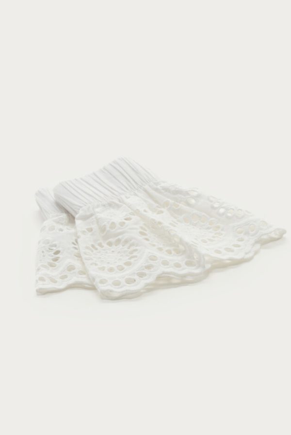 Witte embroidery manchetten - Afbeelding 2