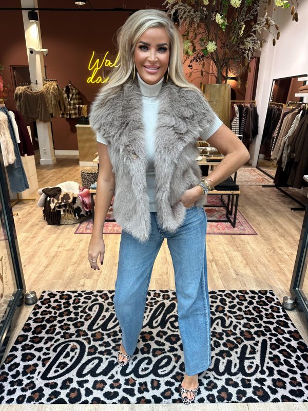 Mexxie gilet taupe