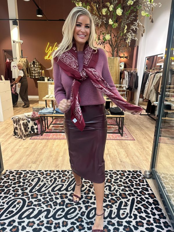 Sjaal Paisley bordeaux