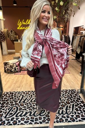 Sjaal Becky Bordeaux