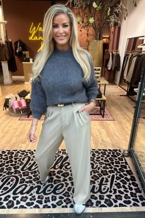 Trui Fluffy jeans blauw