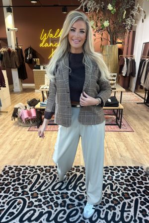 Blazer Mary bruin / blauw