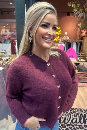 Alternative view of Vest heart bordeaux