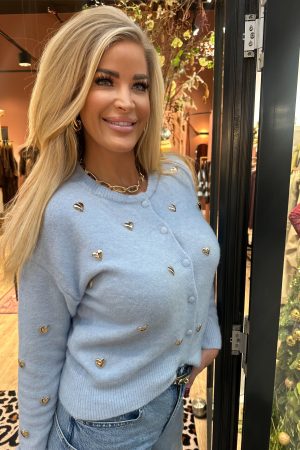 Alternative view of Vest heart all over blauw