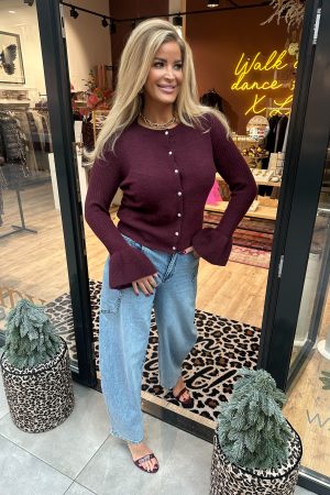 Vest flared bordeaux